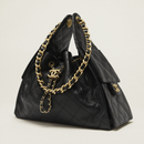 CC 25 Small Handbag Grained Calfskin & Gold-Tone Metal Bag